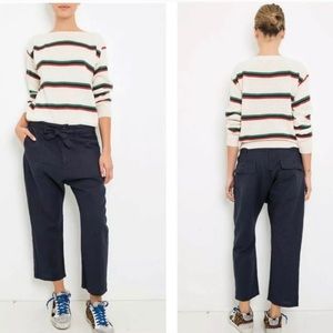 The Great. Linen Convertible High Rise Trousers